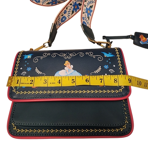 Loungefly Disney Cinderella Dark Teal Crossbody Bag - Picture 7 of 11